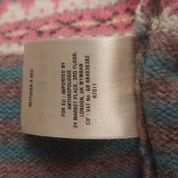 Anthropologie Sparrow Eyelet Closure Cardigan Sweater Size S - Picture 7 of 8